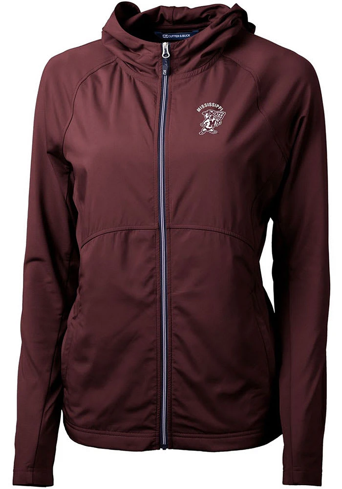 Cutter and Buck Mississippi State Bulldogs Womens Adapt Eco Light Weight Jacket
