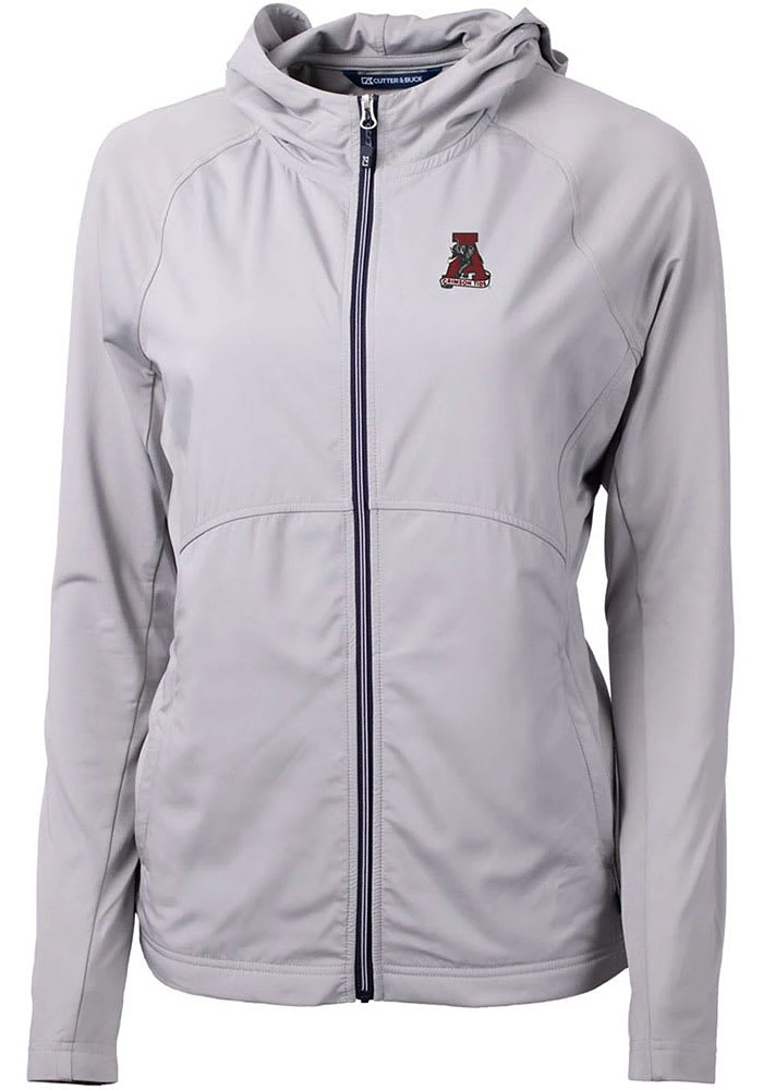 Cutter and Buck Alabama Crimson Tide Womens Grey Adapt Eco Light Weight Jacket