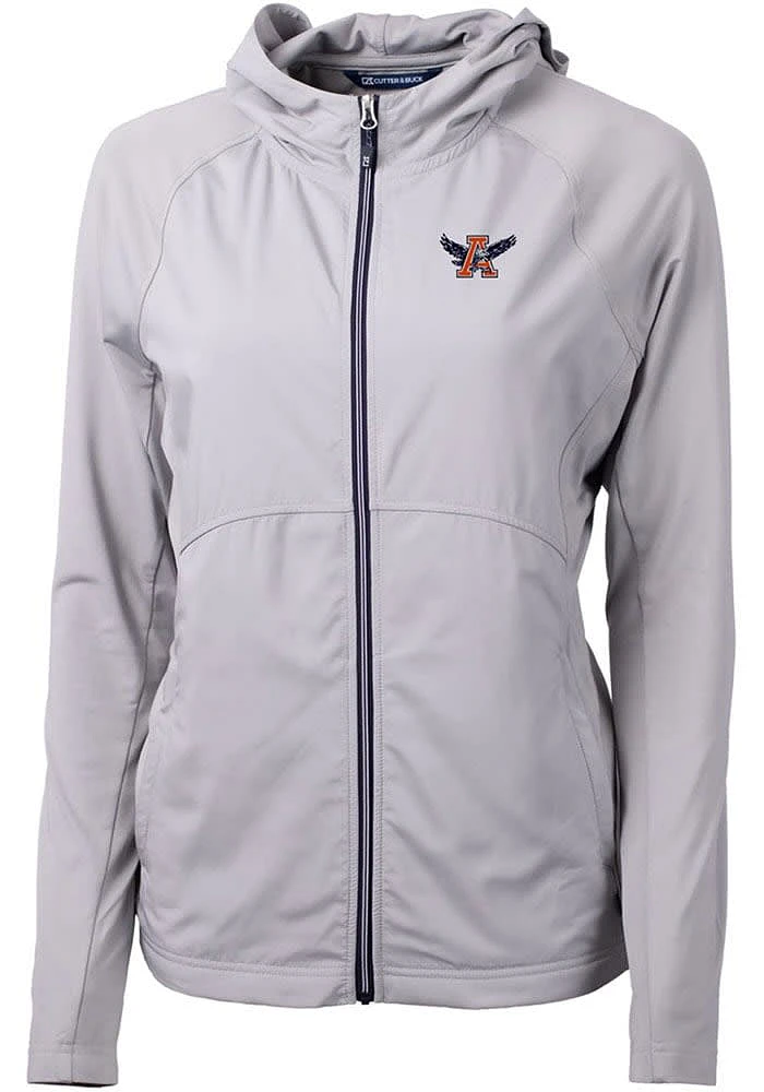 Cutter and Buck Auburn Tigers Womens Grey Vault Adapt Eco Light Weight Jacket