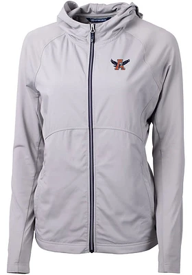Cutter and Buck Auburn Tigers Womens Grey Vault Adapt Eco Light Weight Jacket