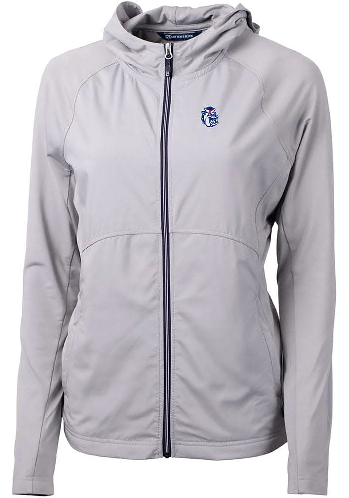 Cutter and Buck Fresno State Bulldogs Womens Grey Vault Adapt Eco Light Weight Jacket