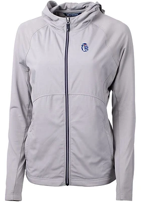 Cutter and Buck Fresno State Bulldogs Womens Grey Vault Adapt Eco Light Weight Jacket