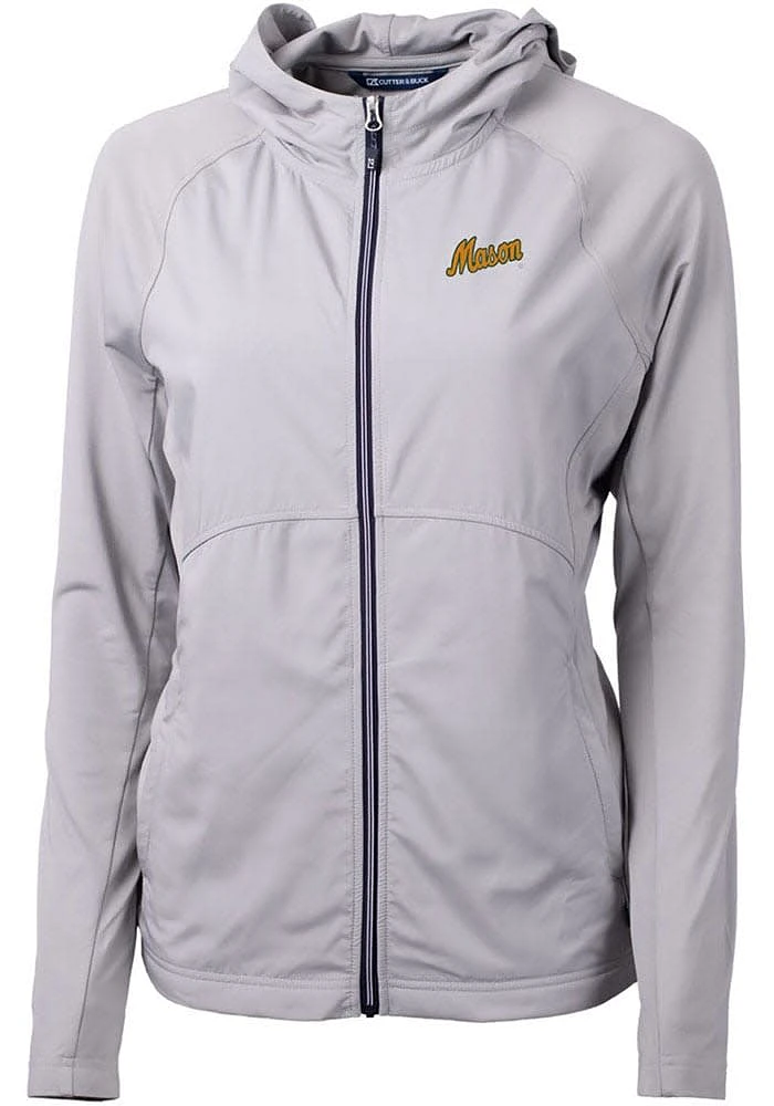 Cutter and Buck George Mason University Womens Grey Adapt Eco Light Weight Jacket