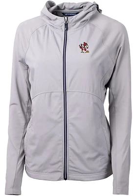 Cutter and Buck Louisville Cardinals Womens Grey Adapt Eco Light Weight Jacket