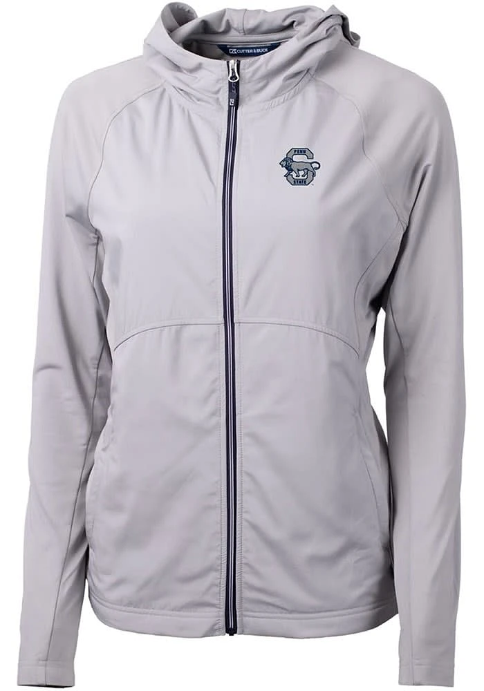 Cutter and Buck Penn State Nittany Lions Womens Grey Vault Adapt Eco Light Weight Jacket