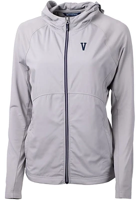 Cutter and Buck Villanova Wildcats Womens Grey Vault Adapt Eco Light Weight Jacket
