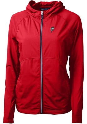 Womens Ohio State Buckeyes Red Cutter and Buck Adapt Eco Light Weight Jacket