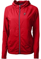 Womens Ohio State Buckeyes Red Cutter and Buck Adapt Eco Light Weight Jacket