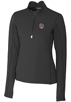 Cutter and Buck LSU Tigers Womens Black Vault Traverse Qtr Zip