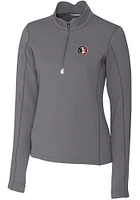 Cutter and Buck Florida State Seminoles Womens Grey Traverse Qtr Zip