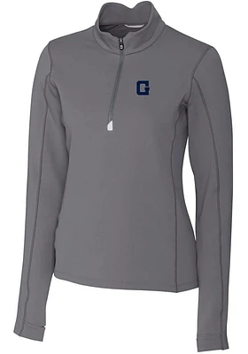 Cutter and Buck Georgetown Hoyas Womens Vault Traverse Qtr Zip