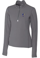 Cutter and Buck Kansas Jayhawks Womens Vault Traverse Qtr Zip