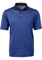 Cutter and Buck Kentucky Wildcats Mens Blue Virtue Micro Stripe Short Sleeve Polo