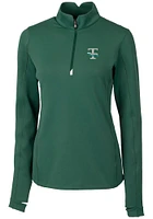 Cutter and Buck Tulane Green Wave Womens Vault Traverse Qtr Zip