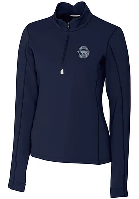 Cutter and Buck Penn State Nittany Lions Womens Navy Blue Vault Traverse Qtr Zip