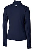 Cutter and Buck Villanova Wildcats Womens Navy Blue Vault Traverse Qtr Zip