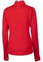 Cutter and Buck Utah Utes Womens Red Traverse Qtr Zip