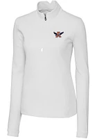 Cutter and Buck Auburn Tigers Womens White Traverse Qtr Zip