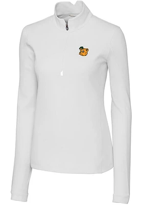 Cutter and Buck Baylor Bears Womens White Traverse Qtr Zip