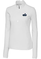 Cutter and Buck Old Dominion Monarchs Womens White Traverse Qtr Zip