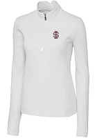 Cutter and Buck Southern Illinois Salukis Womens White Traverse Qtr Zip