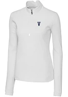Cutter and Buck Villanova Wildcats Womens White Vault Traverse Qtr Zip