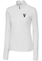 Cutter and Buck Virginia Cavaliers Womens White Traverse Qtr Zip