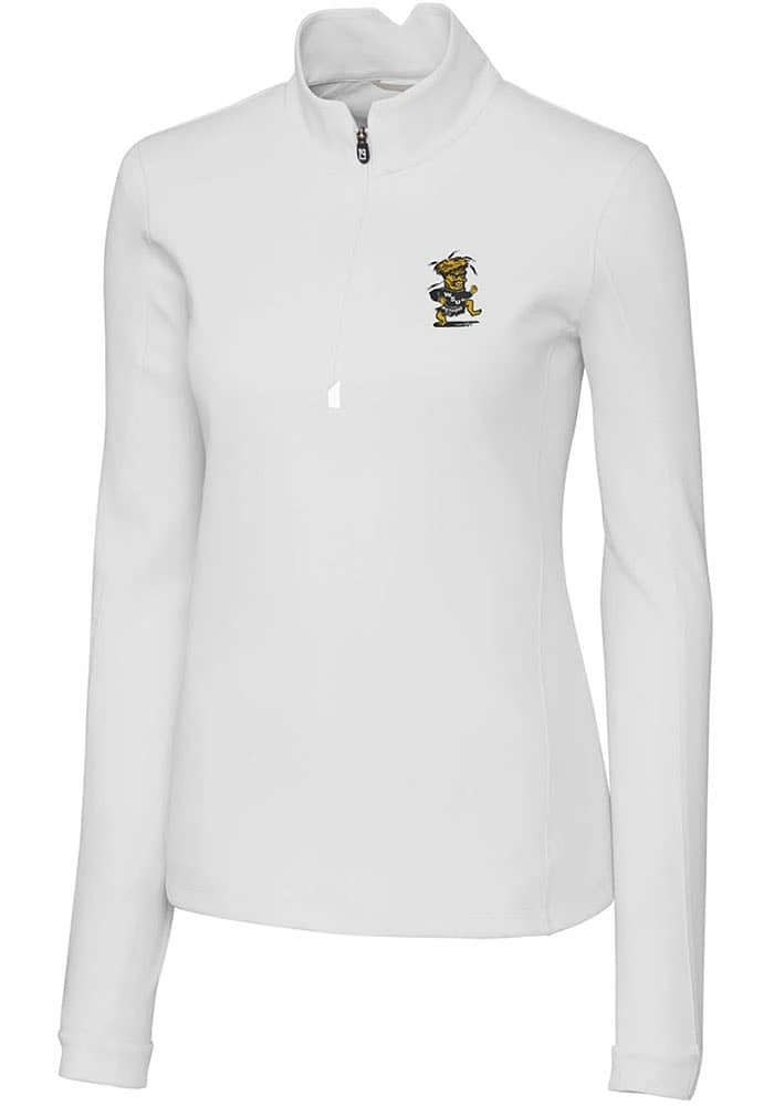 Cutter and Buck Wichita State Shockers Womens White Vault Traverse Qtr Zip