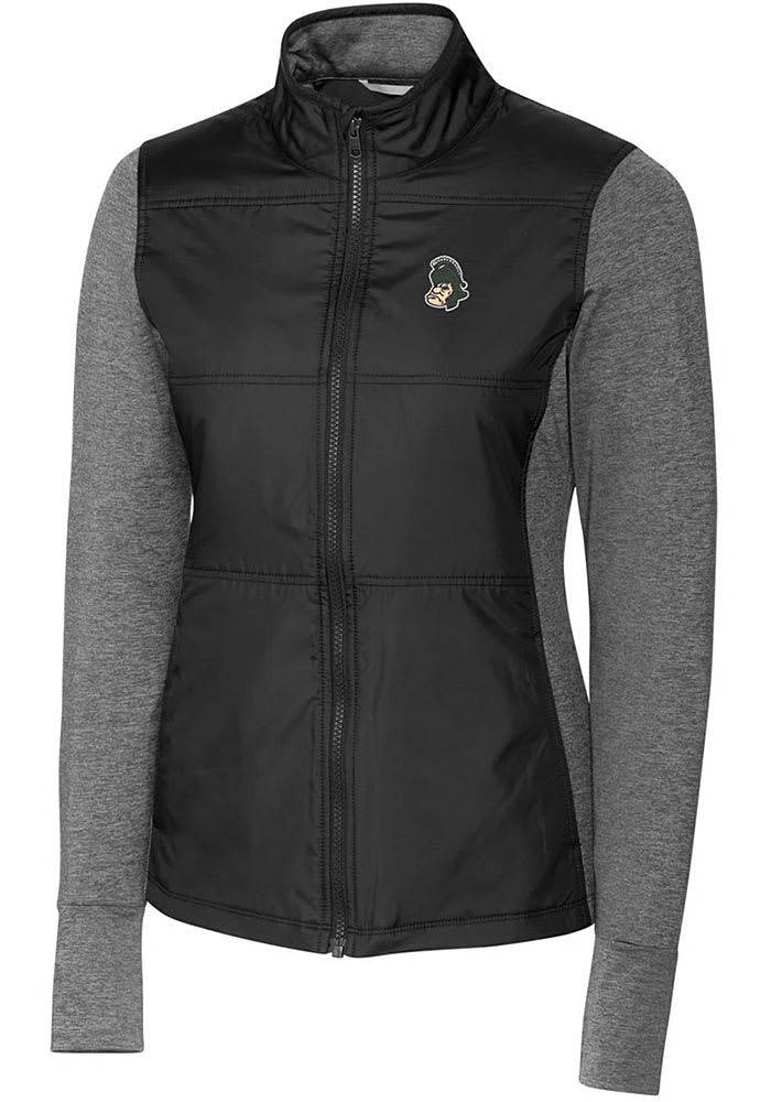 Cutter and Buck Michigan State Spartans Womens Vault Stealth Medium Weight Jacket