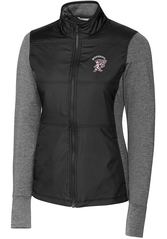 Cutter and Buck Mississippi State Bulldogs Womens Vault Stealth Medium Weight Jacket
