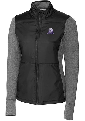 Womens Northwestern Wildcats Cutter and Buck Vault Stealth Medium Weight Jacket