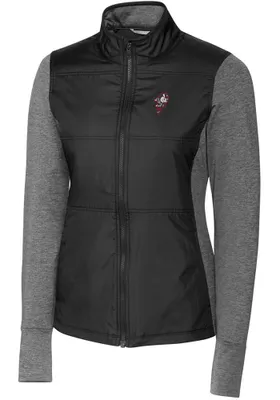 Womens Ohio State Buckeyes Black Cutter and Buck Vault Stealth Medium Weight Jacket