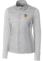 Cutter and Buck Baylor Bears Womens Grey Stealth Hybrid Quilted Medium Weight Jacket