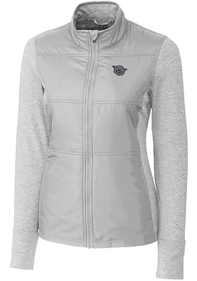 Cutter and Buck Cincinnati Bearcats Womens Grey Vault Stealth Hybrid Quilted Medium Weight Jacke..