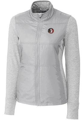 Cutter and Buck Florida State Seminoles Womens Stealth Hybrid Quilted Medium Weight Jacket