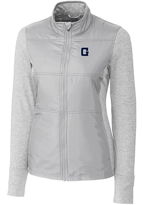 Cutter and Buck Georgetown Hoyas Womens Grey Vault Stealth Medium Weight Jacket