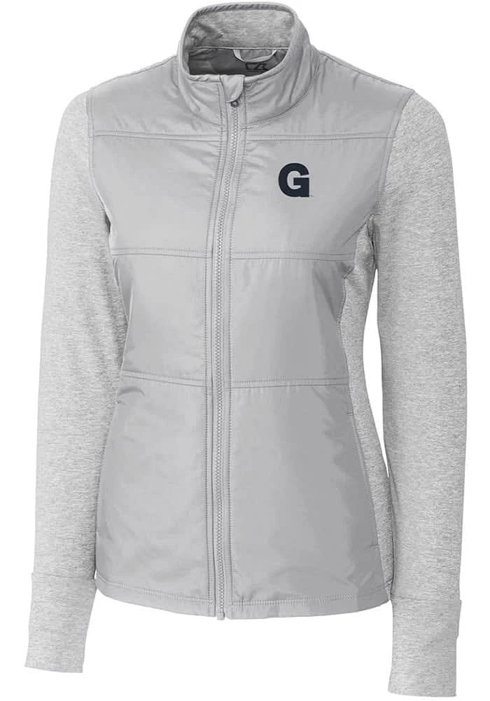 Cutter and Buck Gonzaga Bulldogs Womens Grey Vault Stealth Medium Weight Jacket