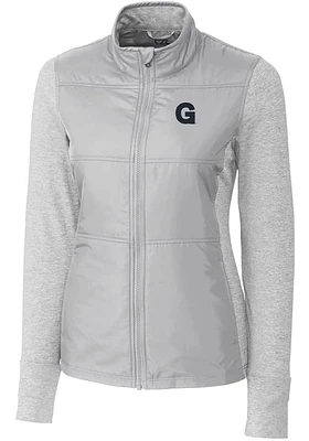 Cutter and Buck Gonzaga Bulldogs Womens Grey Vault Stealth Medium Weight Jacket