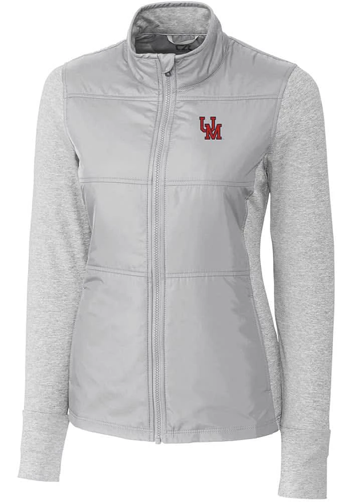 Cutter and Buck Ole Miss Rebels Womens Grey Vault Stealth Medium Weight Jacket