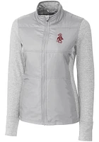 Cutter and Buck Washington State Cougars Womens Grey Vault Stealth Hybrid Quilted Medium Weight ..