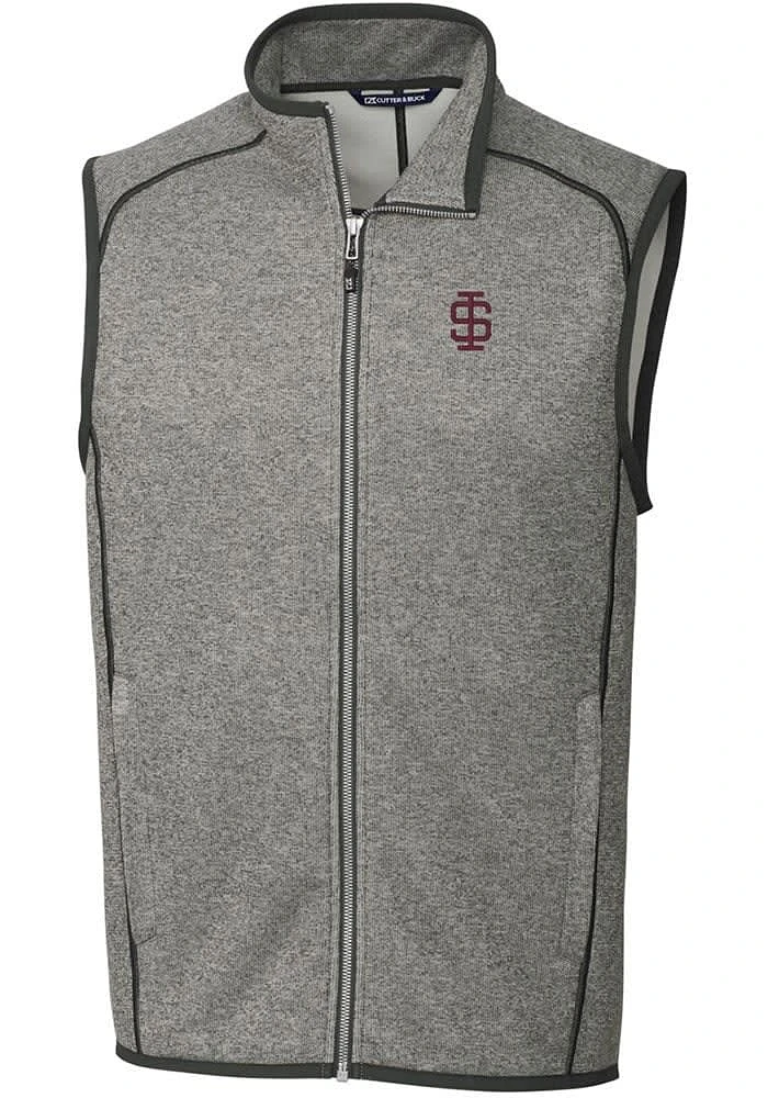 Cutter and Buck Southern Illinois Salukis Big Tall Grey Mainsail Sweater Vest Mens