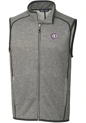 Cutter and Buck TCU Horned Frogs Big Tall Grey Mainsail Sweater Vest Mens