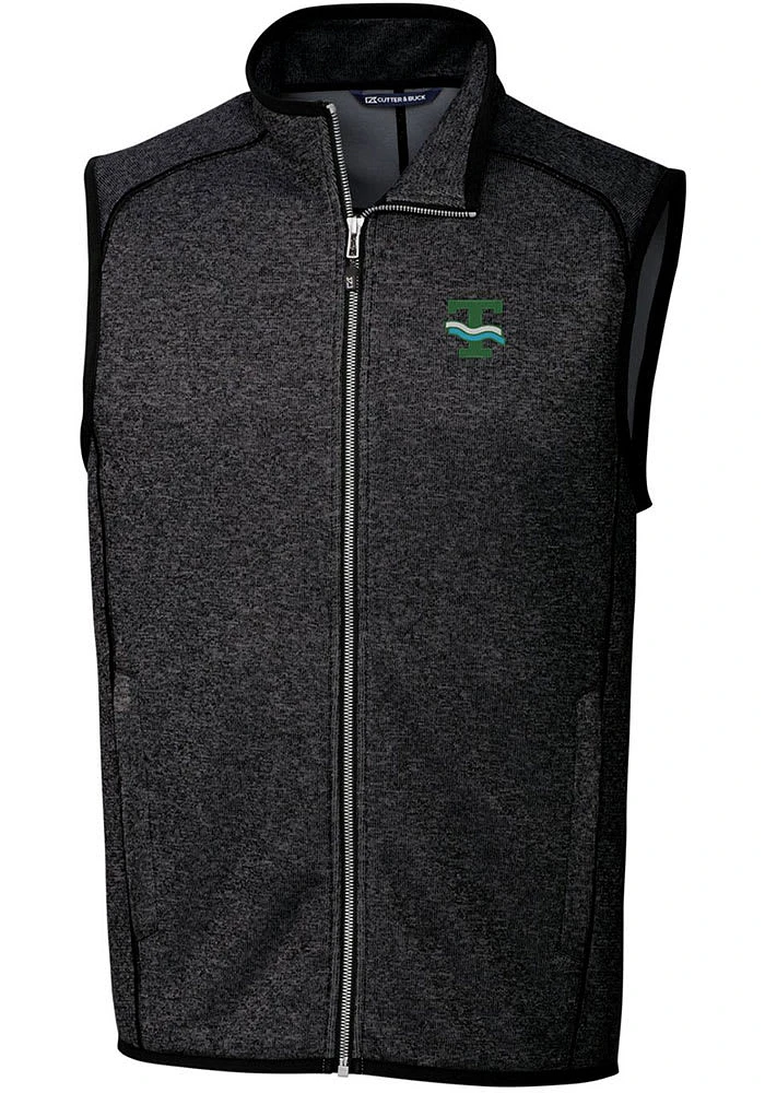 Cutter and Buck Tulane Green Wave Big Tall Charcoal Mainsail Sweater Vest Mens