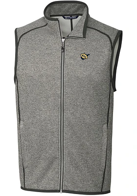 Cutter and Buck West Virginia Mountaineers Big Tall Grey Mainsail Sweater Vest Mens
