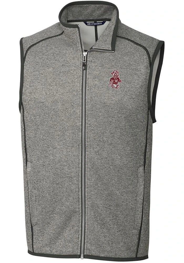 Cutter and Buck Washington State Cougars Big Tall Grey Mainsail Sweater Vest Mens