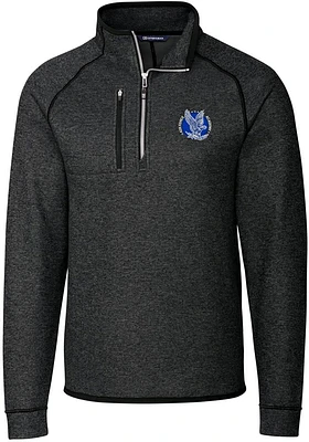 Cutter and Buck Air Force Falcons Mens Charcoal Mainsail Sweater Big Tall Qtr Zip