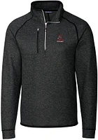 Cutter and Buck Alabama Crimson Tide Mens Charcoal Mainsail Sweater Big Tall Qtr Zip