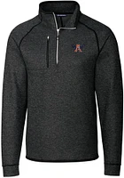 Cutter and Buck Auburn Tigers Mens Charcoal Mainsail Sweater Big Tall Qtr Zip