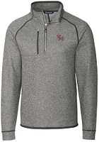 Cutter and Buck Clemson Tigers Mens Grey Mainsail Sweater Big Tall Qtr Zip