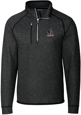 Cutter and Buck Delaware Fightin' Blue Hens Mens Charcoal Mainsail Sweater Big Tall Qtr Zip